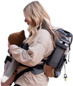 Hatcher Packs 2 in 1 Diaper Bag, Backpack & Baby Carrier, Hiking Backpack Multifunction Travel Bag, Laptop Backpack, Maternity Baby Bag, 40L Capacity, Waterproof and Stylish, Koala Grey