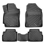 RizLiner Hyundai Elantra 2017-2020 (No GT Models) Floor Mats 3D Custom Fit Compatible with Hyundai Elantra Rubber Car Mats Laser Measured Floor Liner All Weather Odorless Non-Slip TPE (Front & Rear)