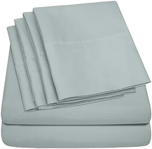 Sweet Home Collection 6 Piece Bed Sheet Set, Queen, Slate