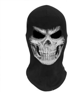 Goekhyrani Scary Skull Skeleton Masks Scary Balaclava Ghost Headwear Cosply Costume Halloween Party Raves Mask Ghost