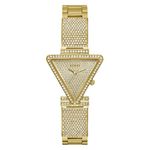 GUESS Stainless Steel Women 30 Mm Gold Dial Analog Watch- Gw0644L2