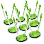 Ruibo Baggy Rack Holder for Food Prep Bag/Plastic Freezer Bag/Ziplock Bag Stand, Meal Planning/prep Holders,8 Pack Green Pack of 8