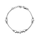 TARAASH Heart Sterling Silver Bracelet For Women | 925 Pure Silver Bracelet For Women | Silver Bracelet