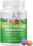 Tasty Kids Calcium Gummies - Vitamin D & Calcium Gummies for Children - Vitamin Gummies with Calcium & Vitamin D for Muscle Bone & Development - Gelatin-Free Kosher Childrens Gummies 60ct (1 Pack)