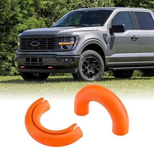 TECHPICCO Tow Hook Covers for Ford F150 2004-2025 Bronco Base/Big Bend/Outer Banks 2021-2025 Compatible with Toyota Tundra Accessories 2017-2021|(Orange)