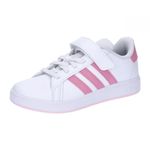 adidas Grand Court 2.0 Shoes Children Tennis, Cloud White/Bliss Pink/Clear Pink, 1 UK