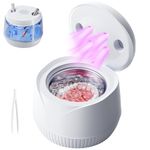 Ultrasonic U-V Cleaner for Dentures, Retainer, Mouth Guard, Aligner, Whitening Trays, Toothbrush Head, 45kHz Ultrasonic Retainer Cleaner Machine for All Dental Appliances, Jewelry, Diamonds