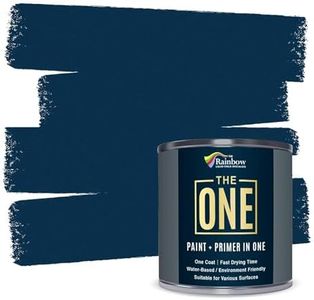 THE ONE All-In-One Paint & Primer - Navy Satin, 250 ml | Multi-Surface 1 Coat Formula | Easy Indoor & Outdoor Decorating for Home & Garden Walls, Floors & Furniture | Durable, Water-Based & Low VOC