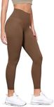 ODODOS ODLIFT 7/8 Compression Leggings with Inner Pocket for Women, Brunette, X-Small