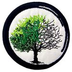 Zen from Birth to Death Buddhism Patch Embroidered Applique Iron On Sew On Emblem