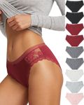 Levao Cotton Underwear Women's Bikini Panties Breathable Hipster Stretch Full Briefs Multipacks S-XL