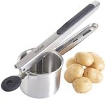 VonShef Potato Ricer Masher, Food Grade Stainless Steel Potato Ricer Press with Silicone Handle, Dishwasher Safe Fruit & Veg Press, Heavy Duty Food Press for Mashed Potatoes