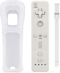 Wii Remote Controller, Wireless Controller for Nintendo Wii, Wii U Video Game Gamepads, Replaceable Remote Game Controller with Silicone Case and Wrist Strap (White)