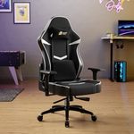 Green Soul Monster Ultimate Series S| Multi-Functional Ergonomic Gaming & Office Chair|Premium Spandex & PU Leather Fabric | Adjustable Neck, Lumbar Pillow | 4D Adjustable Armrests (Black White)