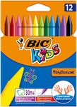 Bic Kids Plastidecor Crayons Colour Hard Long-lasting Sharpenable Vivid Assorted Ref 829770 [Pack of 12]