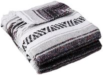 YogaDirect Deluxe Mexican Yoga Blanket, Gray, 76 x 57-Inch