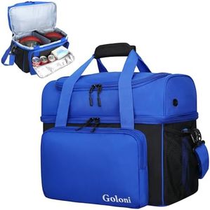 Goloni Bowling Ball Bag, 2 Balls Bowling Bag with Ball Holder - Fits Bowling Shoes Up to Mens Size 16 and Accessories