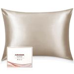 Adubor Silk Pillowcase - 100% Pure Mulberry Silk, 23 Momme 6A Grade Fibers, 900 Thread Count, Silk Pillow Cases for Hair and Skin Health, with Hidden Zipper (Standard 20''×26'', Beige, 1PC)