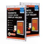 2ct Current Magnetic Comic-Book Display-Cases - Crystal Clear One Touch Comic Book Display Holders, UV Protection Comic Book Slab Protectors, Premium Wall Mountable Comic Book Protective Holders