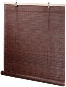 Bamboo Blinds for Interior Windows, Easy to Install Bamboo Shades for Indoor Windows, Custom Roller Shades for Indoor Window and Outdoor Patio, 72" W x 72" H