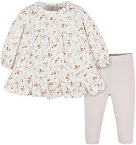 Gerber baby-girls Toddler 2-piece Long Sleeve Dress & Leggings Set, Pink Floral, 5T