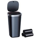 Mini car Trash can, Can with Lid Car Dustbin, car Cup Holder Trash can, Trash Bag Waterproof, with Three Rolls of Trash Bags, Suitable for Cars, Kitchens, Offices, bedrooms