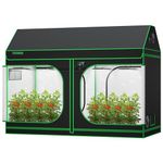 VIVOSUN R846 4x8 Grow Tent, 96 inches x48 inches x72 inches Roof Cube Tent with Observation Window and Floor Tray for Hydroponics Indoor Plant for VS4000/VSF4300