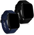 kwmobile Straps Compatible with Huami Amazfit GTS 2 Mini Straps - 2x Replacement Silicone Watch Bands