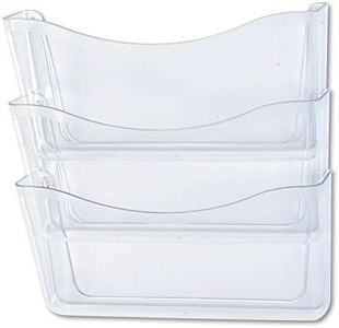 Rubbermaid Unbreakable Expandable Three-Pocket Wall File Set, Clear (65976)