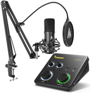MAONO USB XLR Condenser Microphone Set: PC Computer Podcast Cardioid Metal Mic Kit with Software for Recording, Studio, Singing, YouTube (A04 Gen2+PS22 Lite)