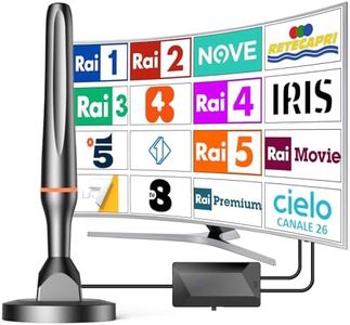 Antenna TV, Superiore Antenna TV Interna HDTV Digitale 420KM+ Miglia Amplificata con Amplificatore di Segnale Support 4K HD/VHF/UHF per Home Smart Televisione/Radio supporta smart TV 4K HD/1080P ALL