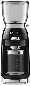 Smeg CGF01BLUK Coffee Grinder, Aluminium Construction, 50's Retro Style, 8 Programme Settings and 3 Grinding Grades, Black