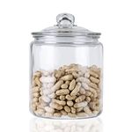 ORNAMI Biscuit Glass Storage Kitchen Jar with Airtight Lid (4.2L)