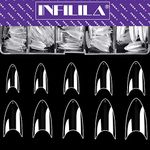 NXJ INFILILA Stiletto Nail Tips Nail Tips 600PCS Short Clear Stiletto Nail Tips for Acrylic Nails Stiletto Nails Claw False Nail Half Cover for Acrylic nail/Gel Nail Polish/Poly and DIY Nail Art