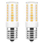 E17 LED Bulbs Dimmable 5W Microwave Over Stove Bulb 125V 40W Incandescent Equivalent, Warm White 3000K, Fit for Whirlpool Maytag GE Kenmore LG Microwaves, Replaces 8206232A 1890433 AP4512653, 2 Pack