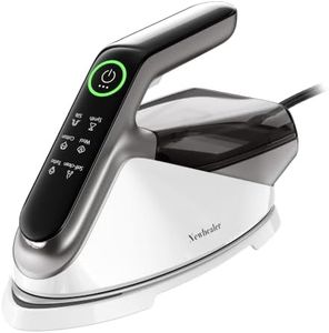 Newbealer Steam Generator Iron, 1500W Turbo Steam for Clothes (WhiteSilver)