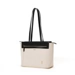 Mokobara | The Dawn Tote Shoulder Bag Fits Upto 14" Laptop, Perfect for Work & Daily Use, Crafted with Vegan Leather, Designed for Women (Cotton Cloud)