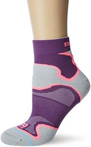 1000 Mile Women's Fusion Running Anklet Socks, Purple, M UK