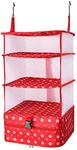 TABITORA Travel Luggage Organizer and Packing Cube Space Saver With Built In Hanging Shelves and Laundry Storage Compartment Snow L