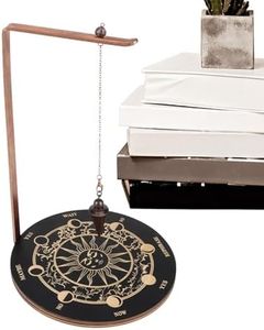 Pendulum Display Stand, Pendulum Stand, Crystal Holder for Stones Display, Wood Wiccan Crystal Holder, Pendulum Display Stand with Tray, Crystal Pendulum Holder for Meditation, Divination