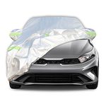 AUQDD 6-Layers Premium Hatchback Car Cover Waterproof All Weather Weatherproof UV Sun Protection Snow Dust Storm Resistant Outdoor Exterior Custom Form-Fit Full Padded Car Cover with Straps -173" K18