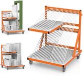 GARVIN Cabinet Door Cart with Wheels, Mobile Panel Cart 38-Panel Two-Tier Mobile Panel Cart,Drawer Fronts & Painted Panels Heavy-Duty for Material Handling Cart & Wood Panels Workshop Panel Mover