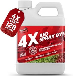 4X Red Spray Dye - Concentrated Spray Pattern Indicator Dye, Ideal Fertilizer Marking Dye, Lawn Turf Mark and Marker, Easily Mark Where You've Sprayed, Safe & Non-Staining Spray Indicator Dye, 32 oz.