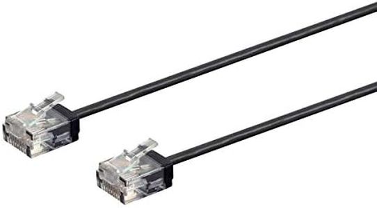 Monoprice Cat6 Ethernet Patch Cable - 0.5 Feet - Black | Stranded, 550MHz, UTP, Pure Bare Copper Wire, 36AWG - Micro SlimRun Series, 134211