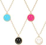 Smile Face Chain Necklace Paperclip