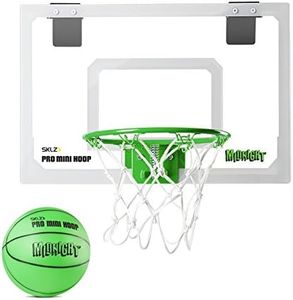 SKLZ Pro Mini Basketball Hoop with Ball, Glow in the Dark (18 x 12 inches)