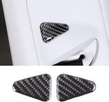 Qiosreui Seat Belt Adjuster Base Panel Cover Compatible with Tesla Model 3 Highlander 2023+, Car Safety Belt Buckle Panel Decor Frame, Seat Belt Warp Cover, Carbon Fiber (Black)