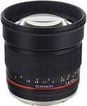 Rokinon AE85M-C 85mm F1.4 Aspherical Lens with Built in AE Chip for Canon DSLR Cameras (Black)