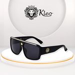 Kleo Flat Top Hip Hop Rapper Retro Aviator Sunglasses