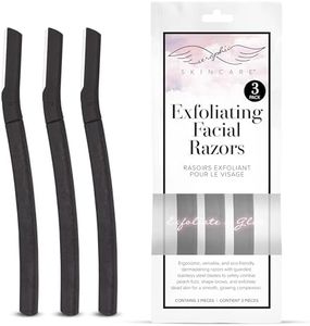 Seraphic Skincare Exfoliating Facial Razors (3pc) – For Eyebrows, Peach Fuzz & Exfoliation – Dermaplane Face Razor for Women – Wheat Straw & Swedish Stainless Steel Blades